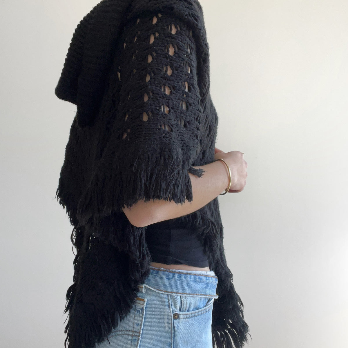 PONCHO WITH FRINGE