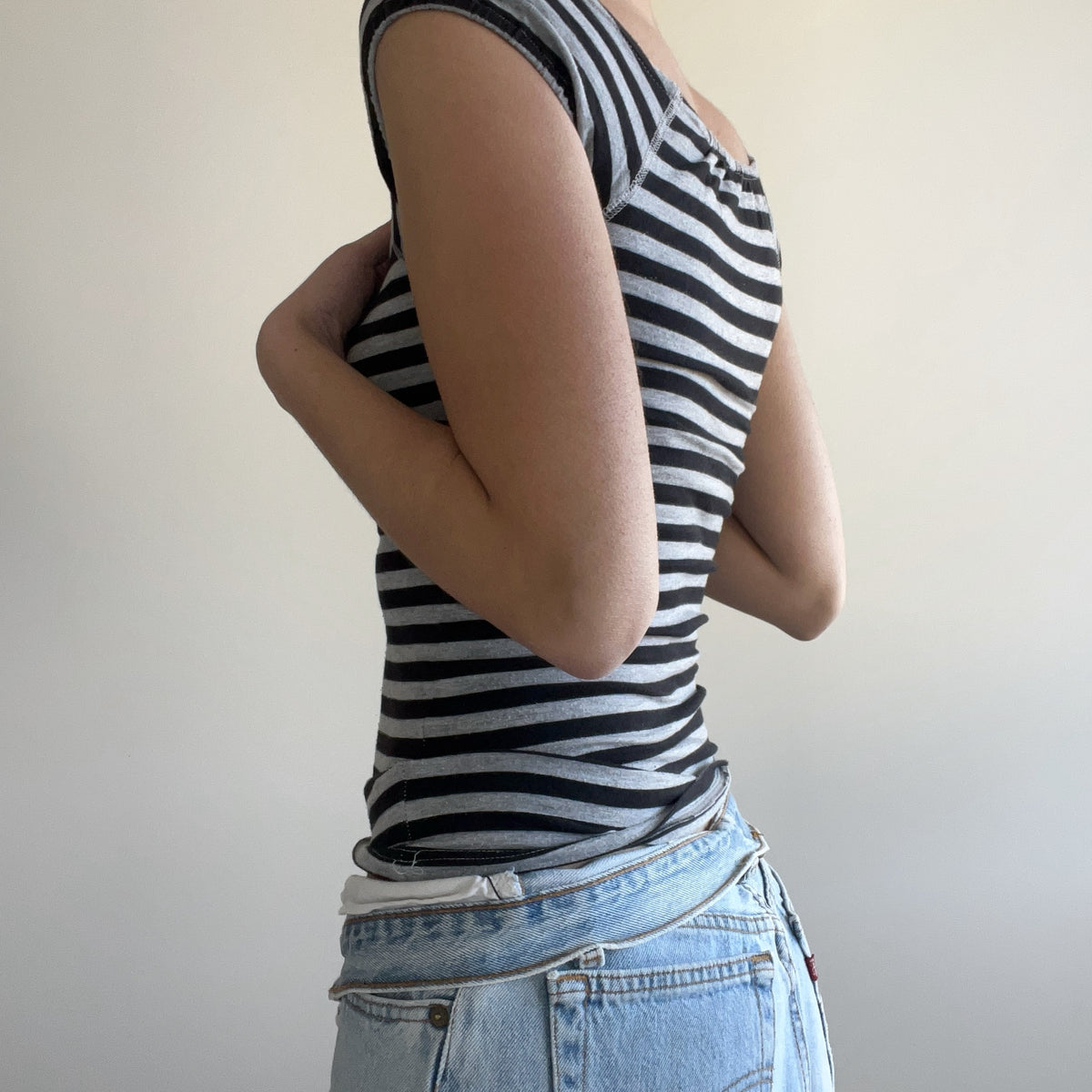 BUTTON STRIPE TOP