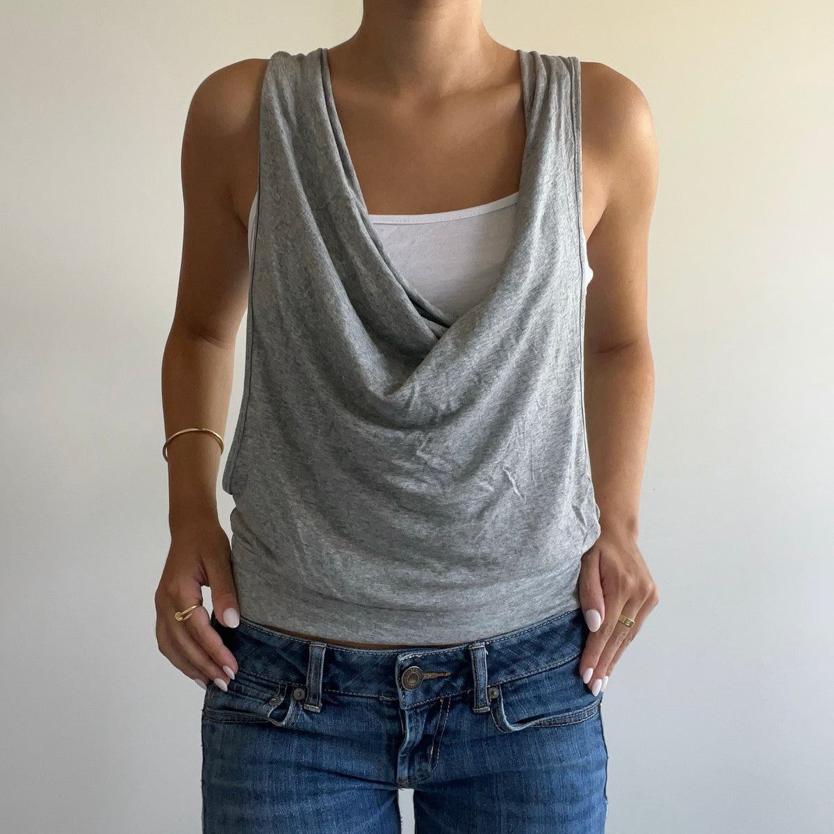 GREY LAYERED TANK