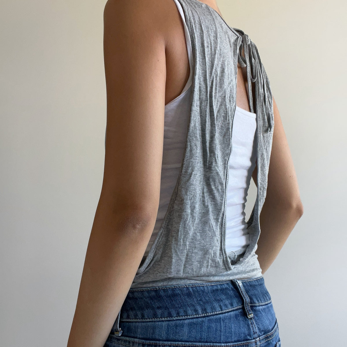 GREY LAYERED TANK
