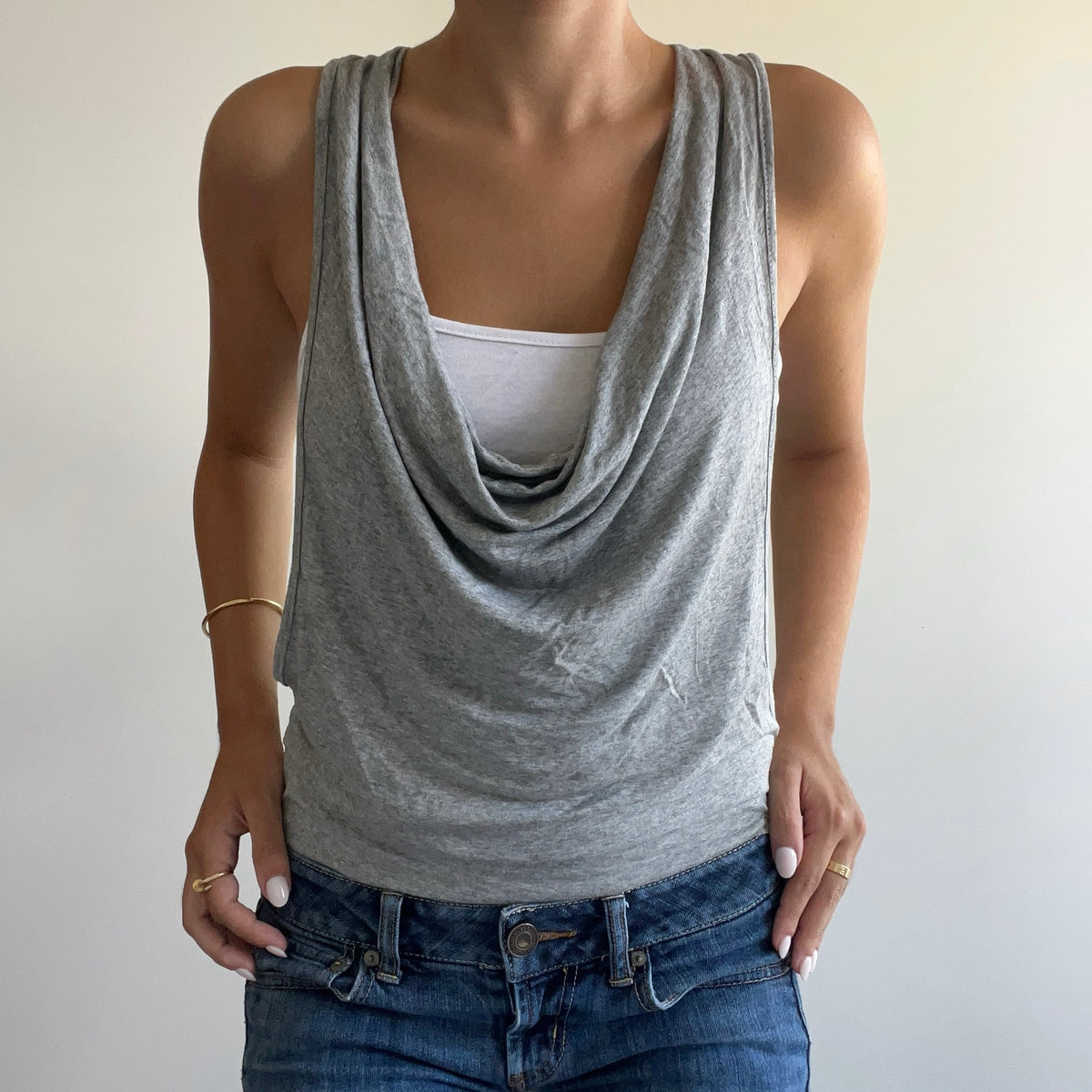 GREY LAYERED TANK