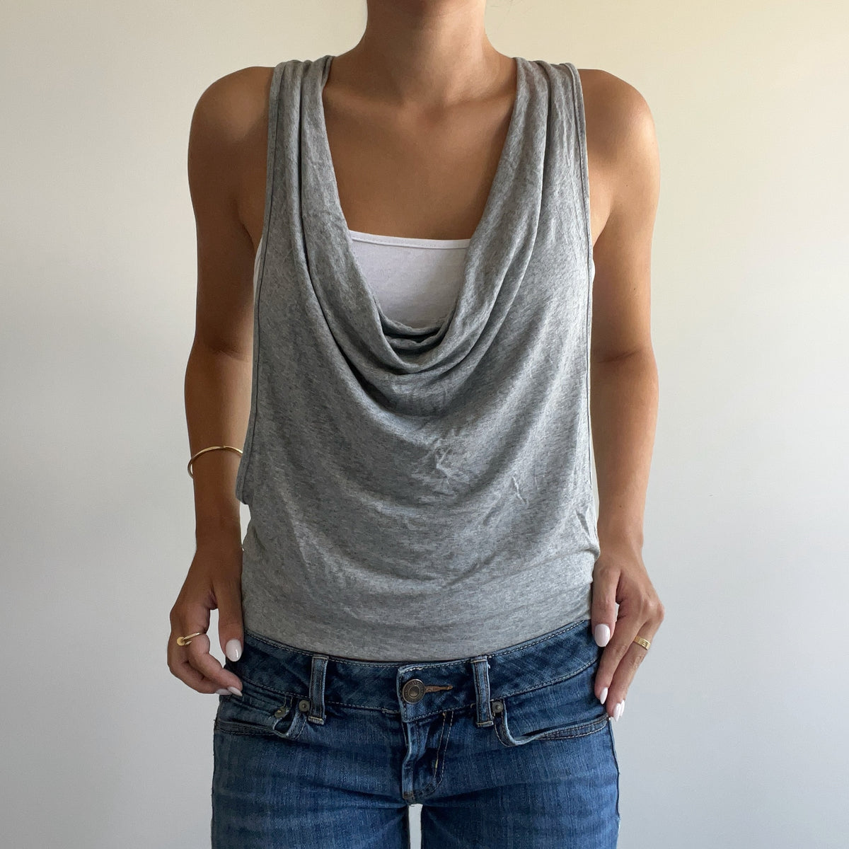 GREY LAYERED TANK