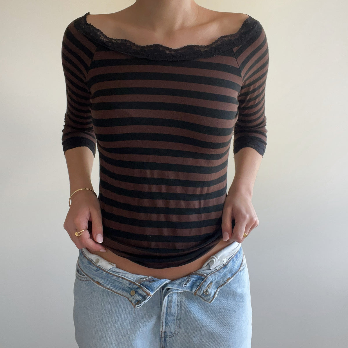 3/4 SLEEVE LACE TOP