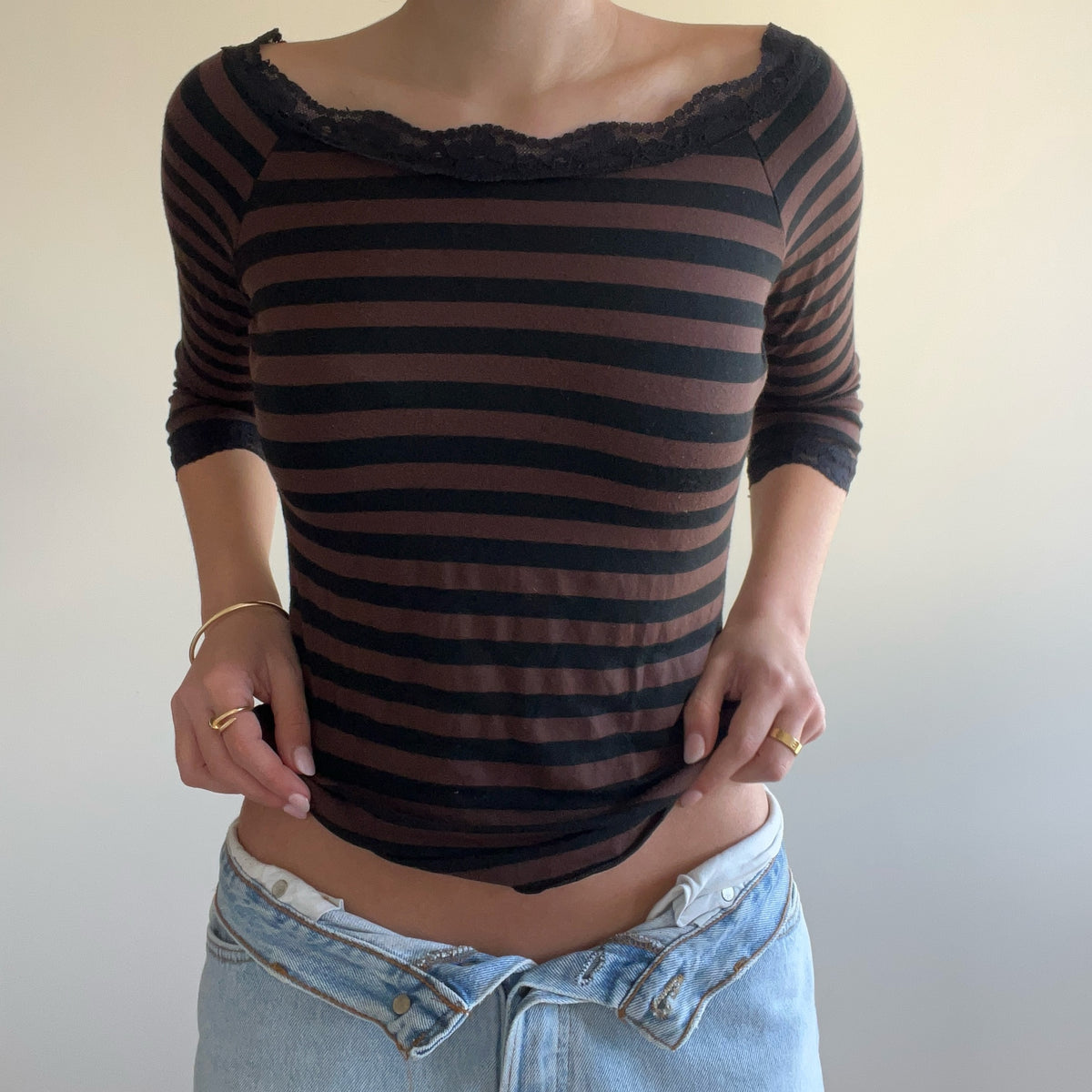 3/4 SLEEVE LACE TOP