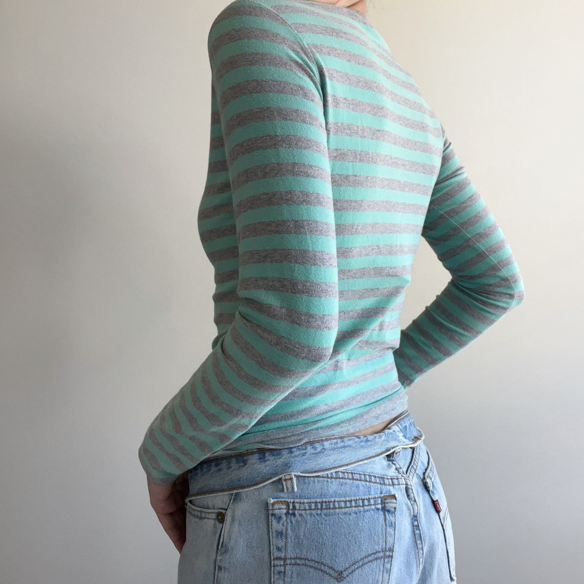 MINT STRIPED LONG SLEEVE