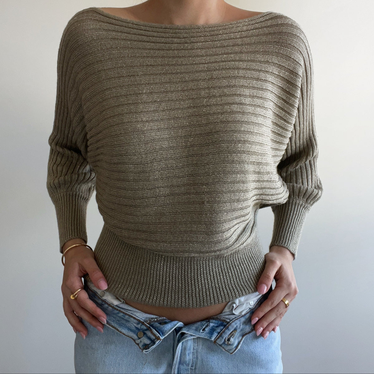 GOLD BATWING JUMPER
