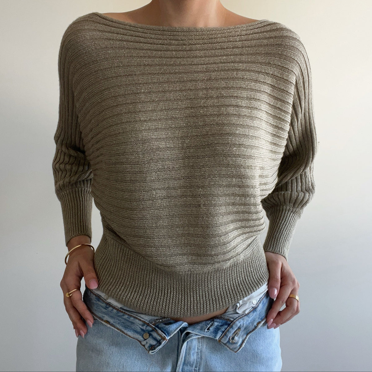 GOLD BATWING JUMPER