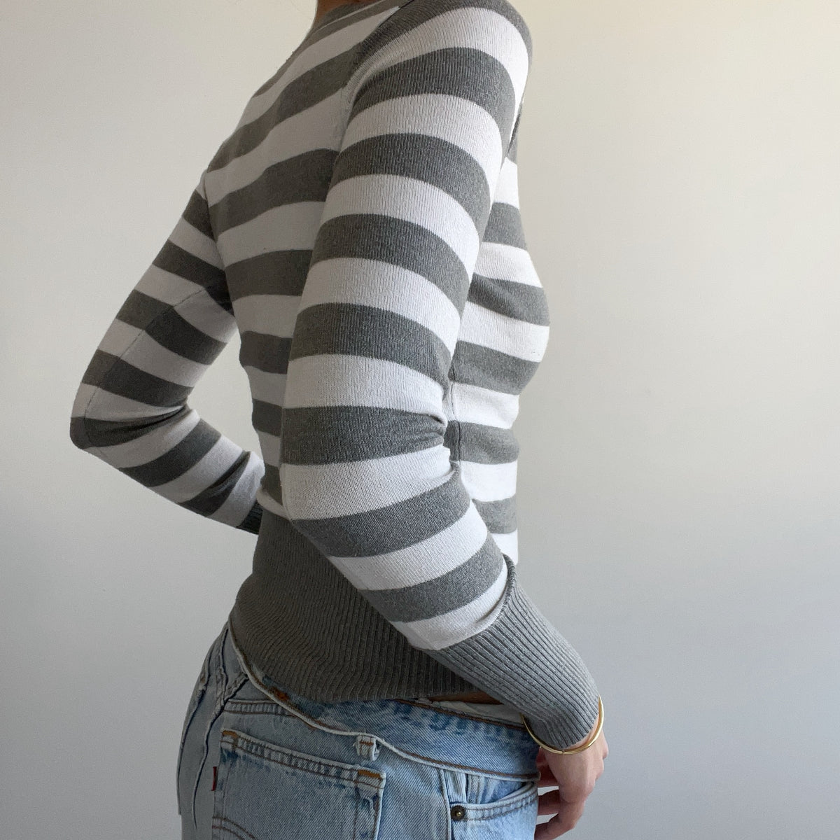 STRIPED KNIT JUMPER
