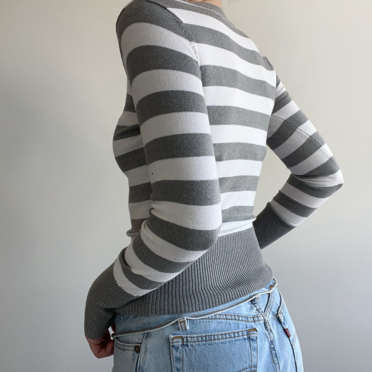 STRIPED KNIT JUMPER