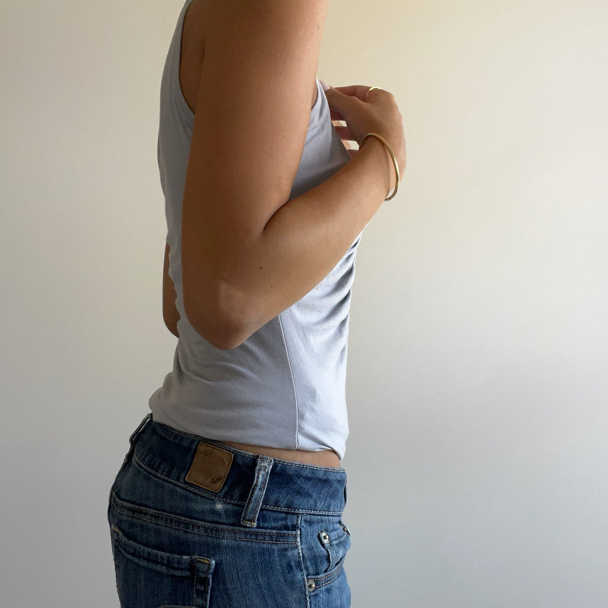 GREY STUDDED TOP