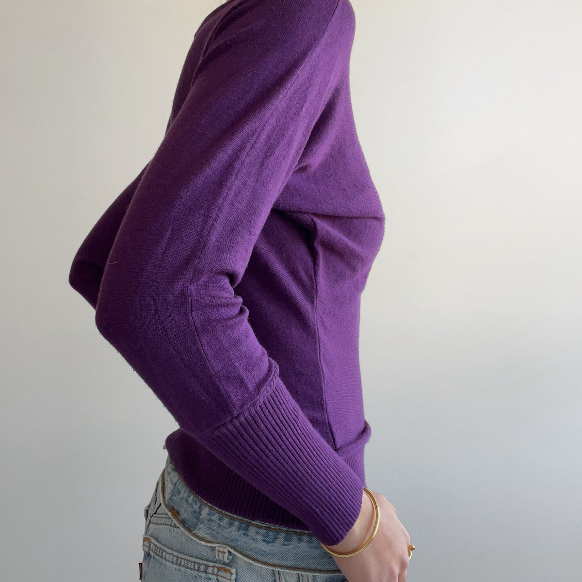 PURPLE BATWING TOP
