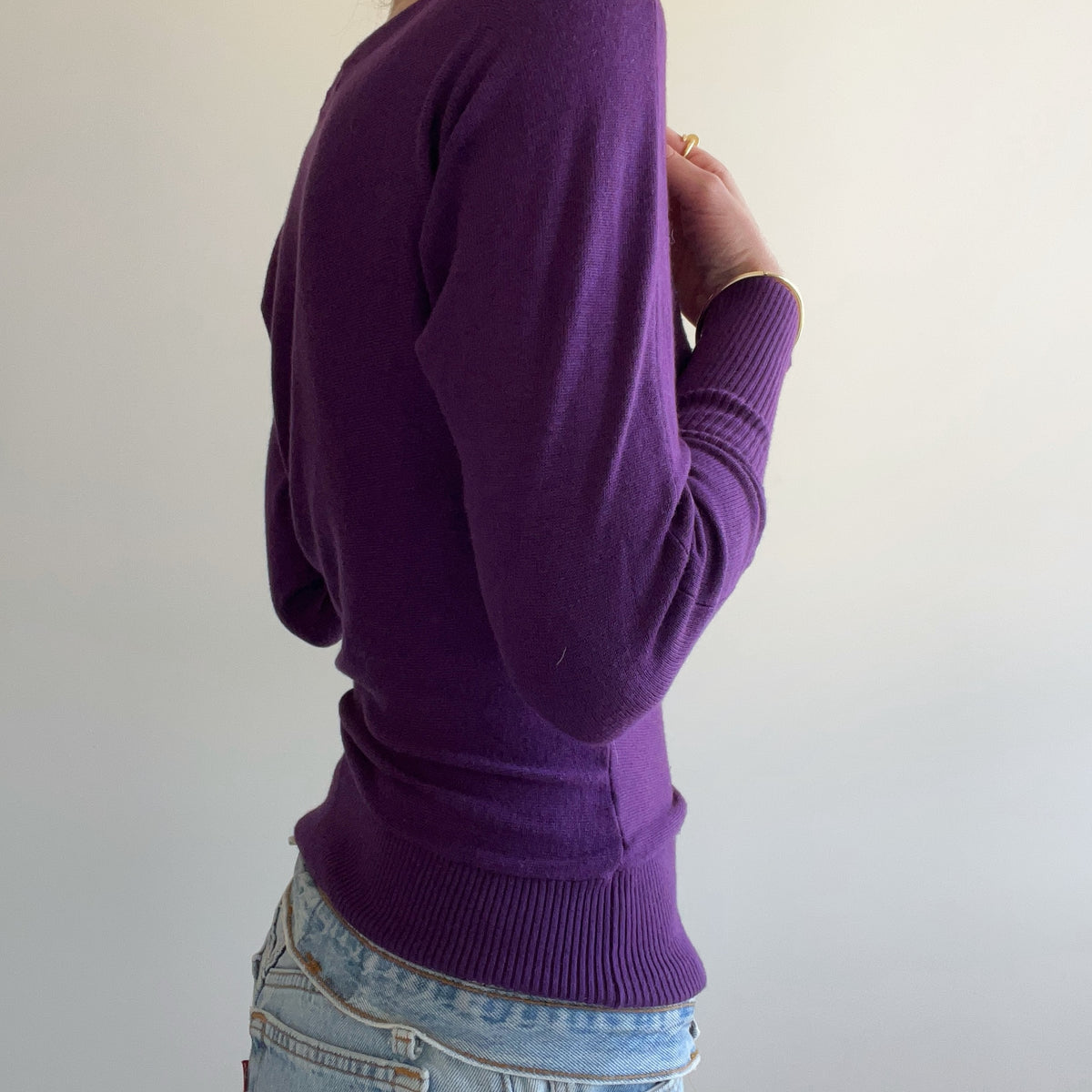 PURPLE BATWING TOP