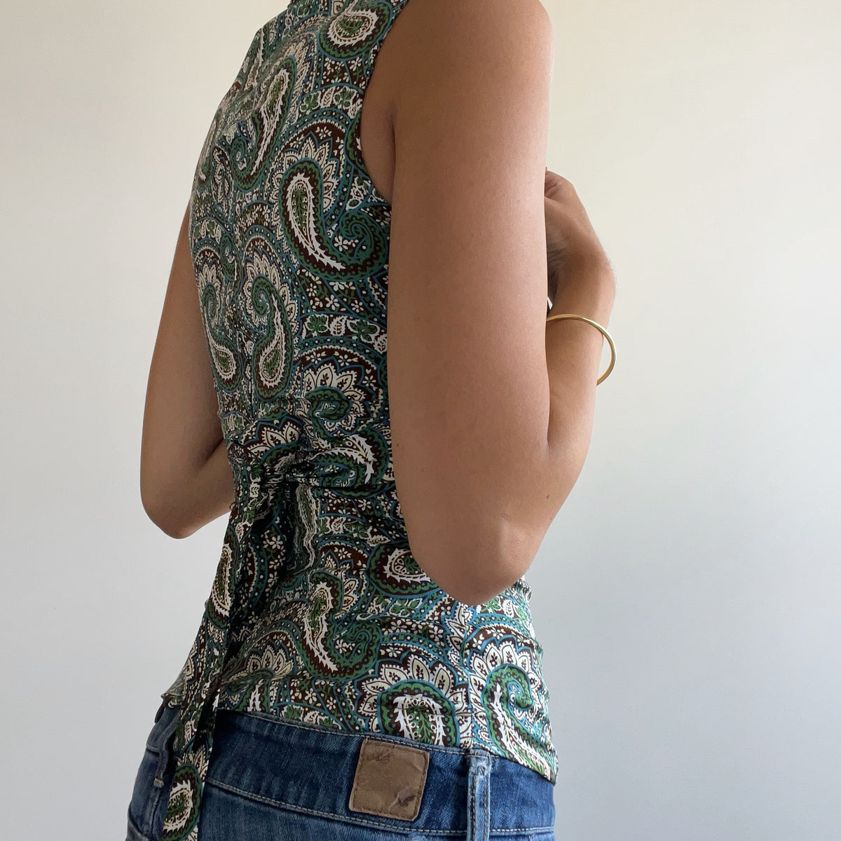 GREEN FLORAL BLOUSE