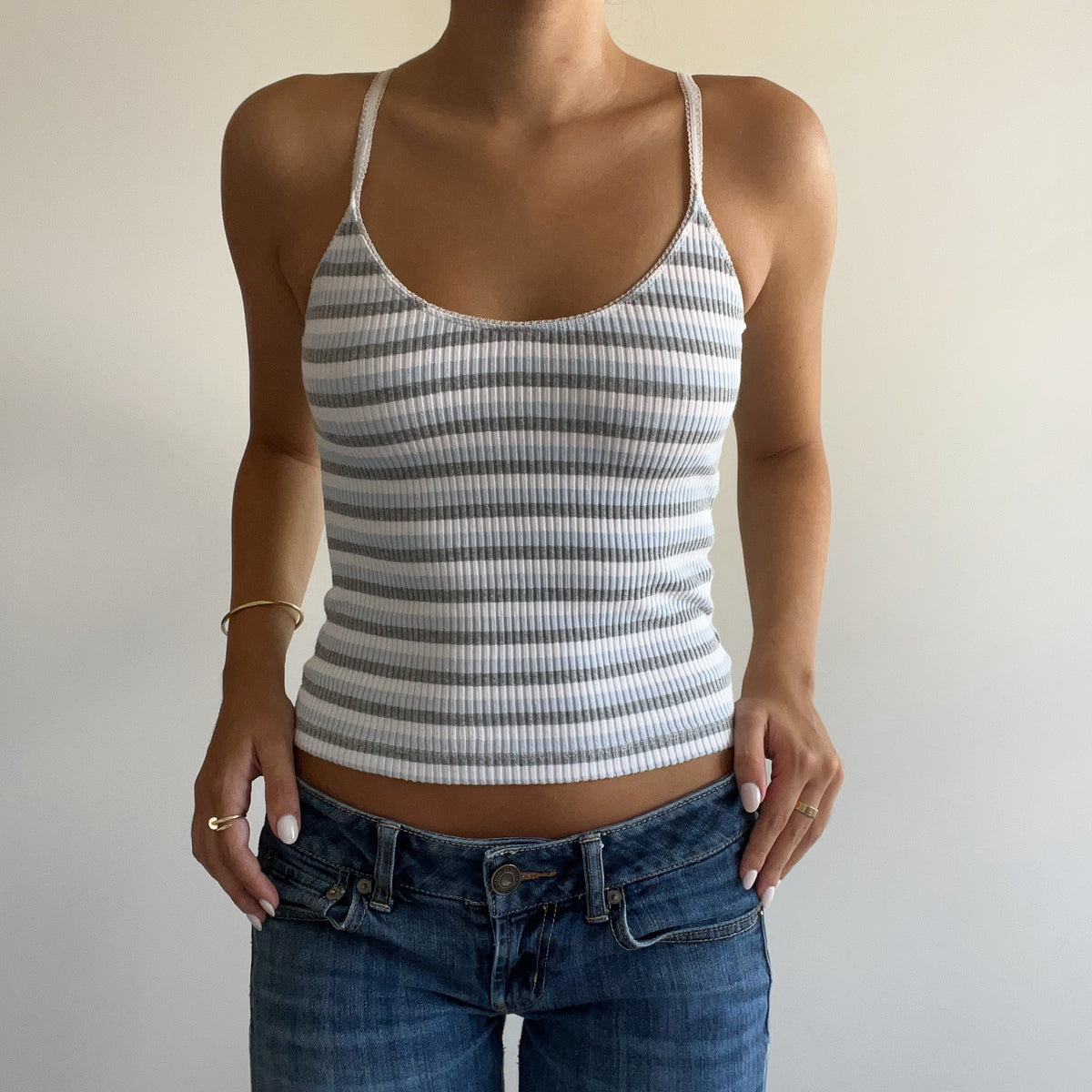 D&G RIBBED STRIPED TANK