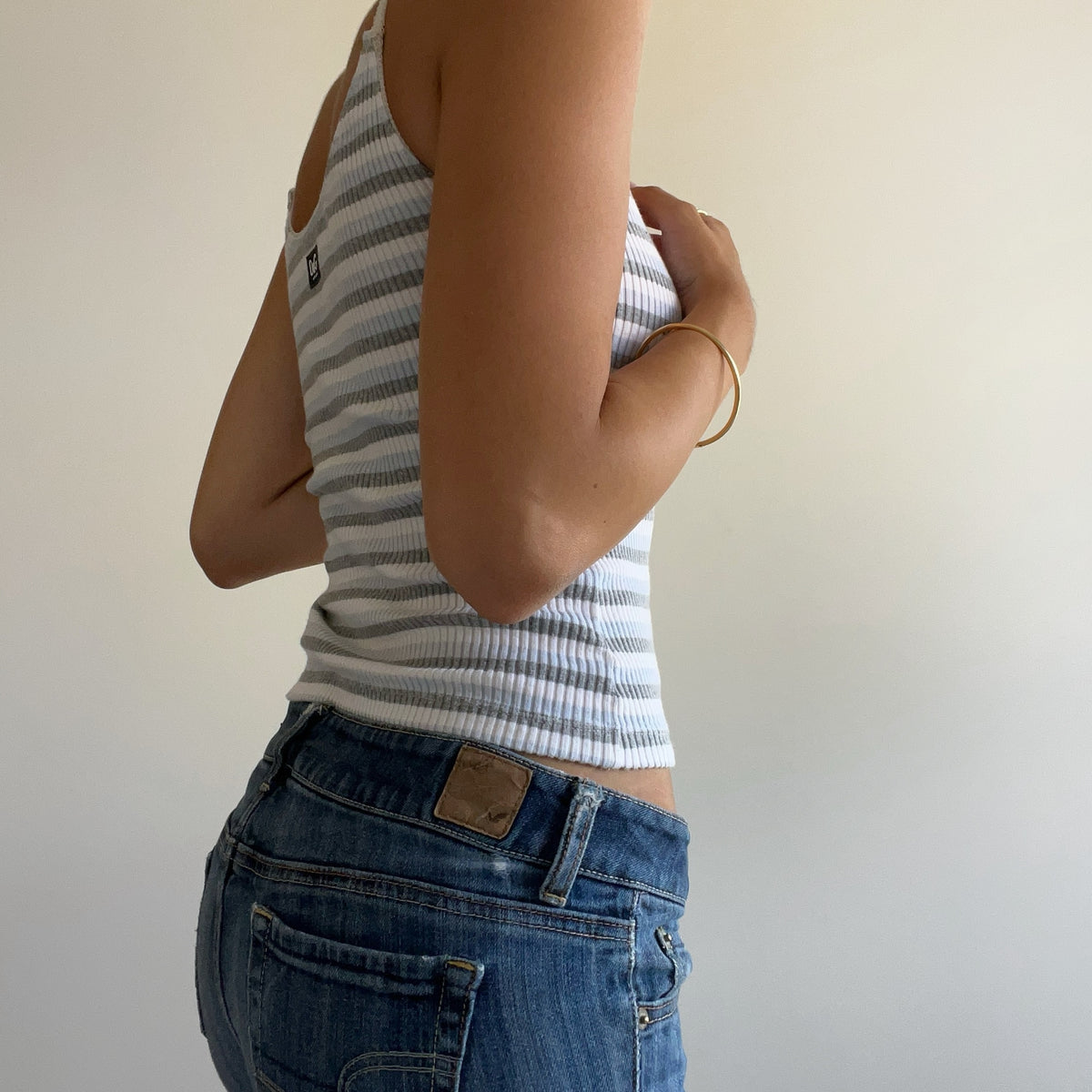 D&G RIBBED STRIPED TANK
