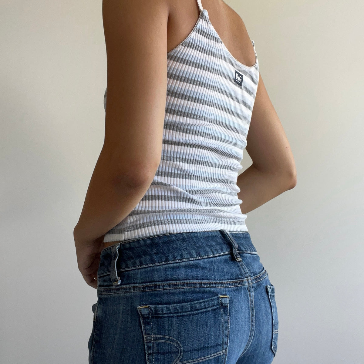 D&G RIBBED STRIPED TANK