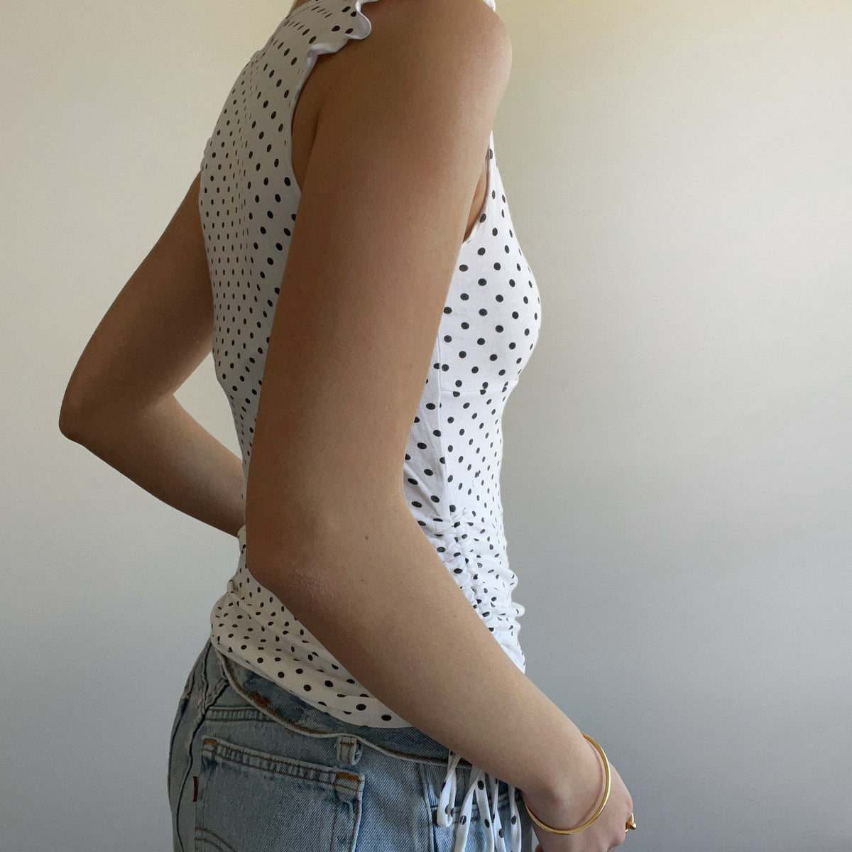 POLKA DOT WRAP TOP