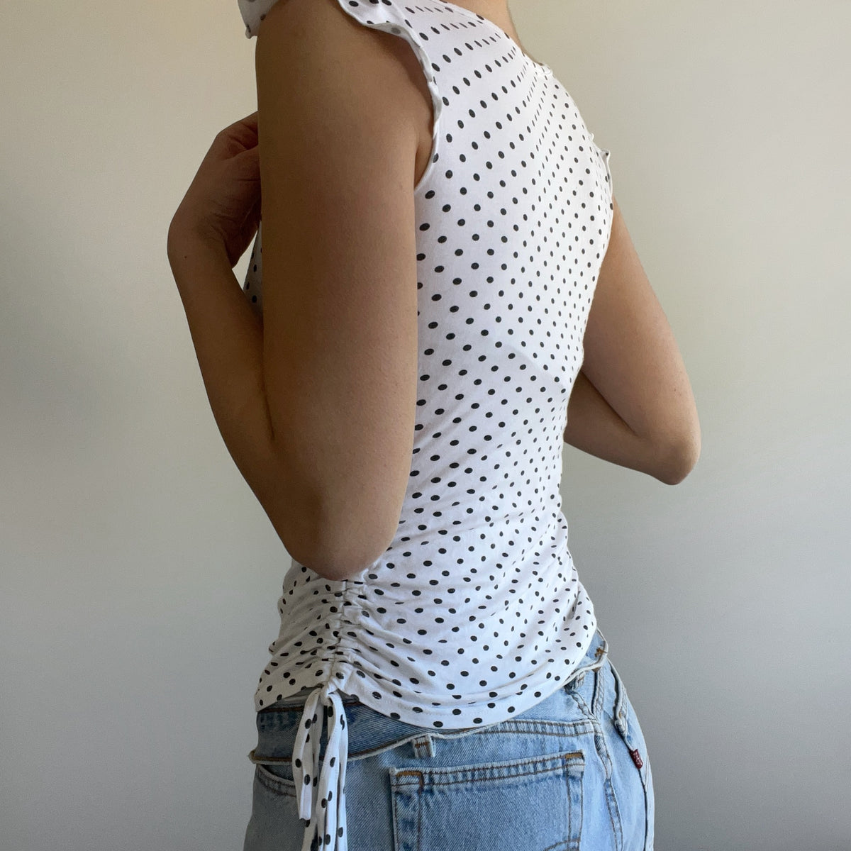 POLKA DOT WRAP TOP