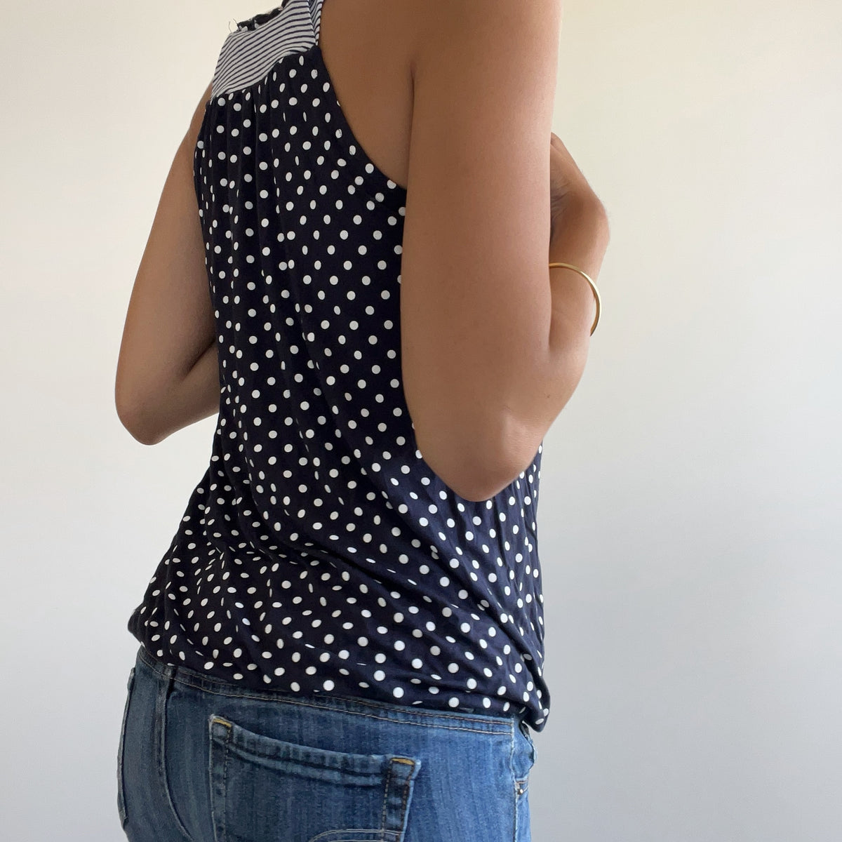 POLKA DOT TIE TOP