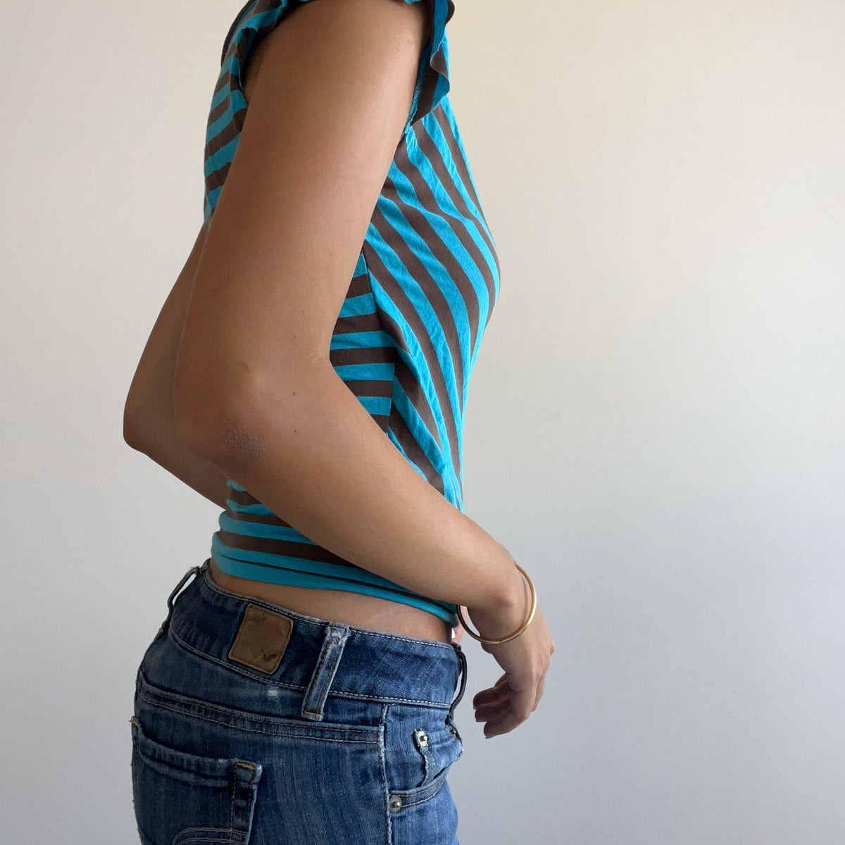 TURQUOISE WRAP TOP