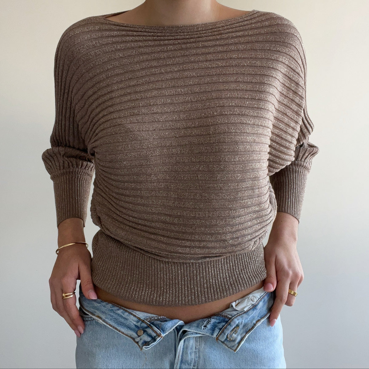 DUSTY PINK BATWING JUMPER