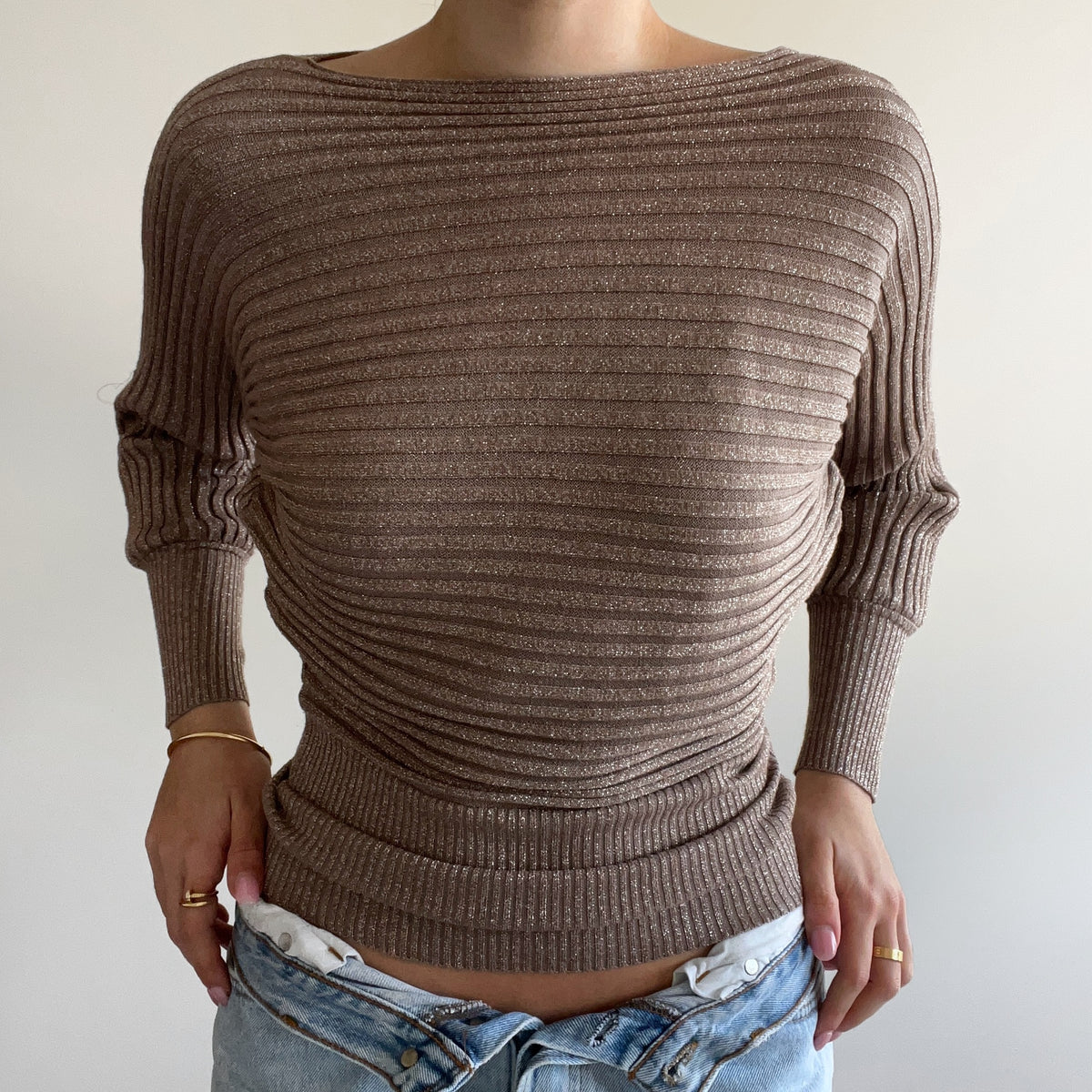GOLD BATWING JUMPER