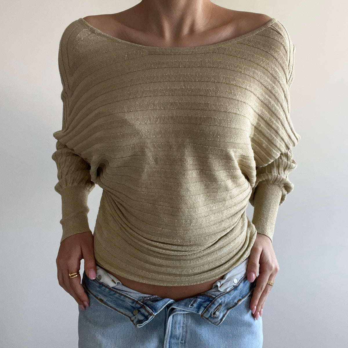 GOLD SHIMMERY JUMPER