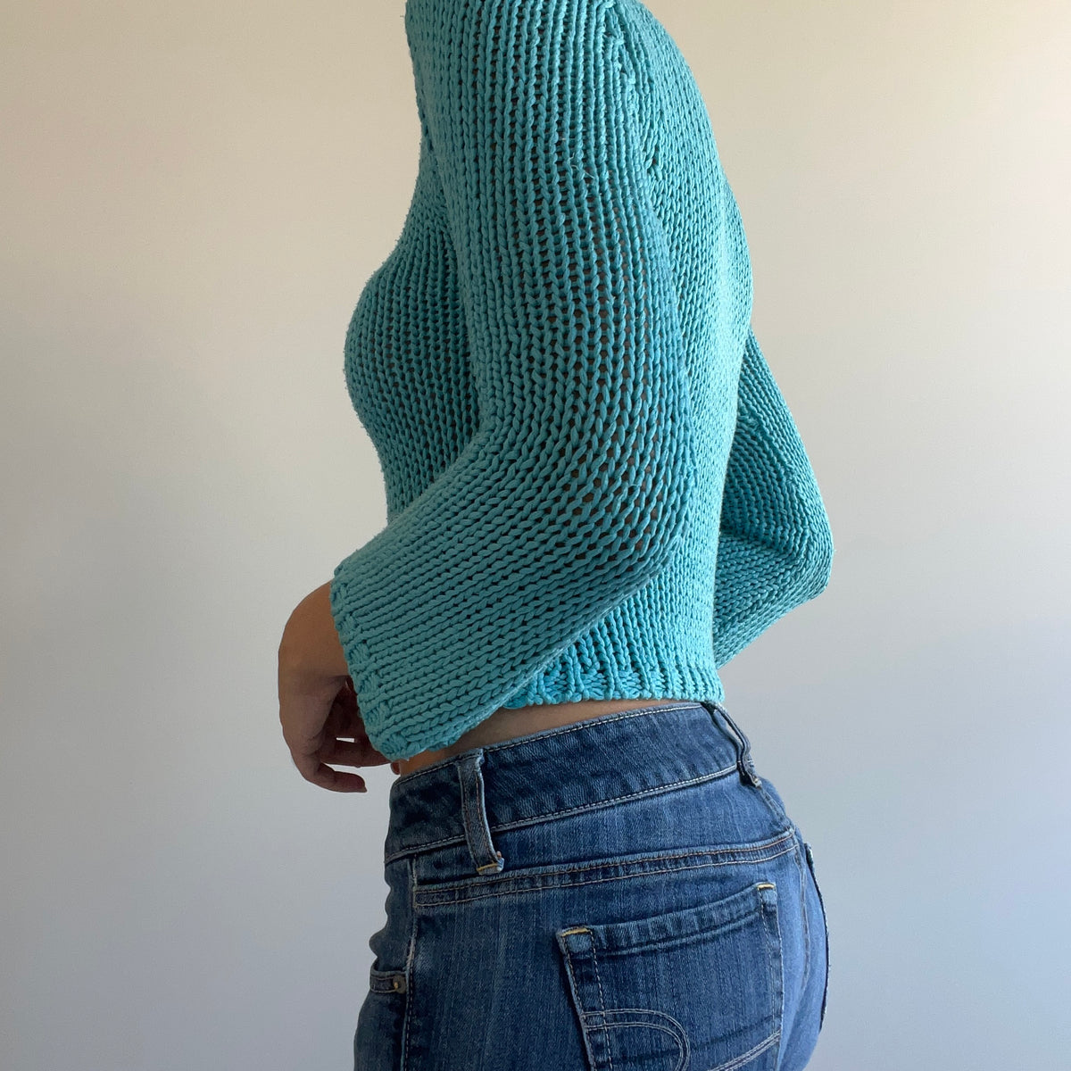 TEAl KNIT JUMPER