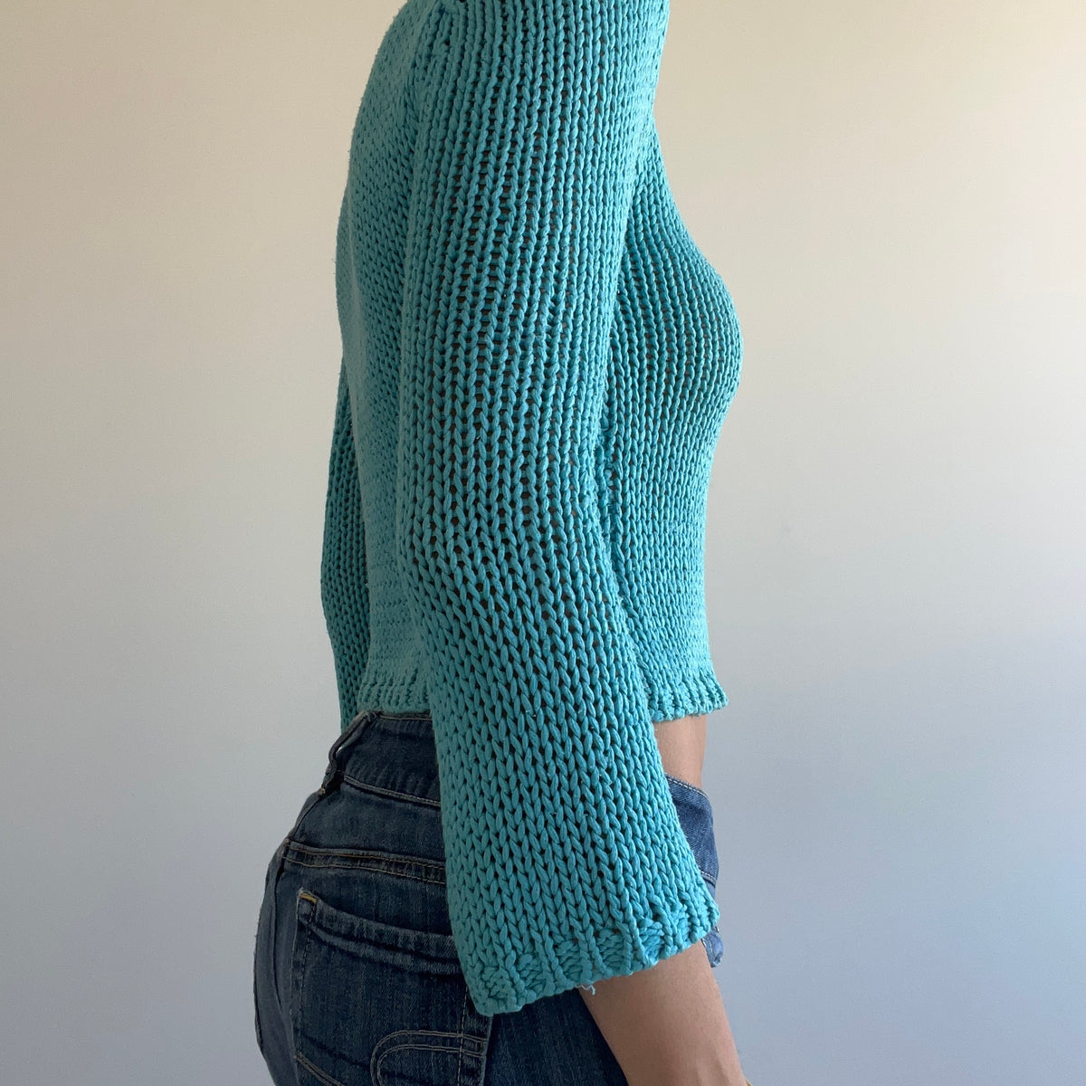 TEAl KNIT JUMPER