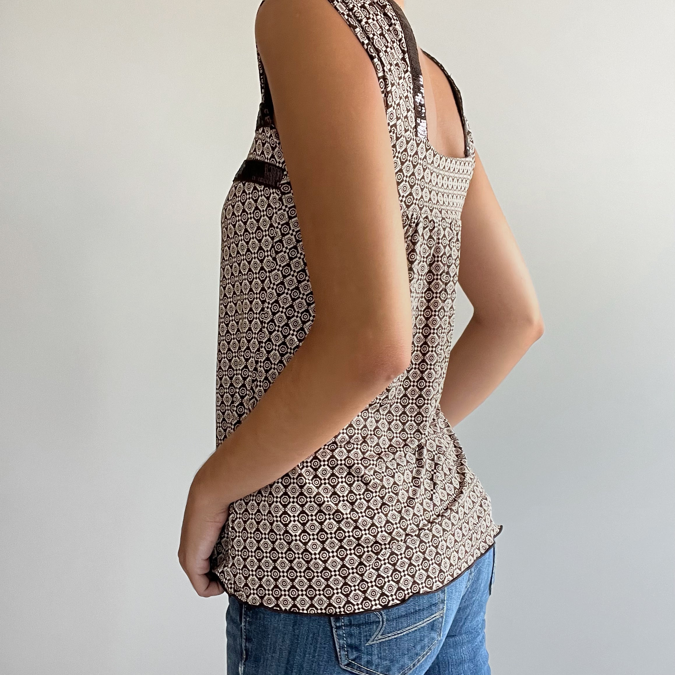 BROWN SEQUIN TANK