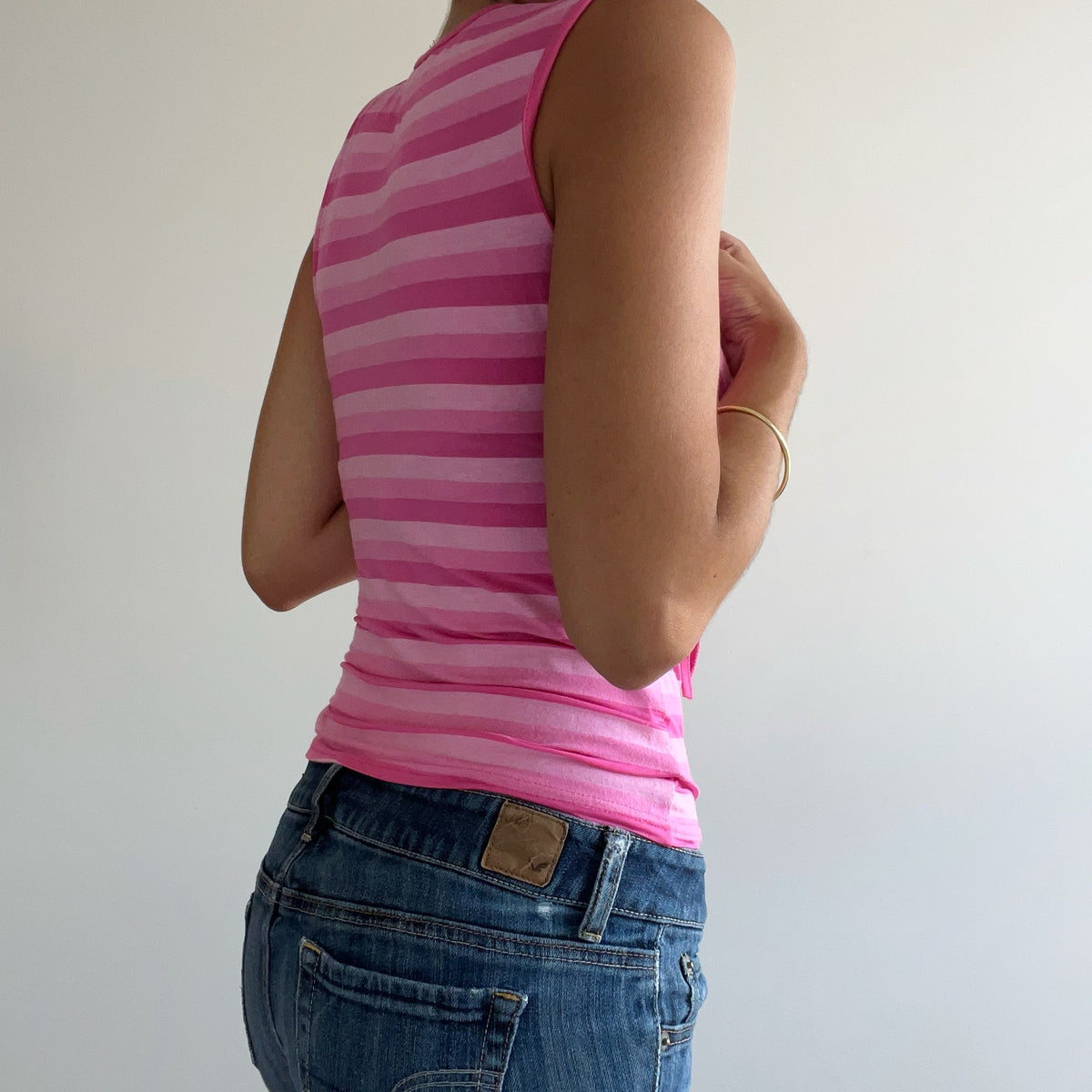 HOT PINK STRIPED TANK