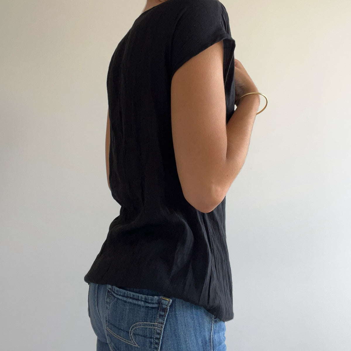 BLACK BEADED TOP