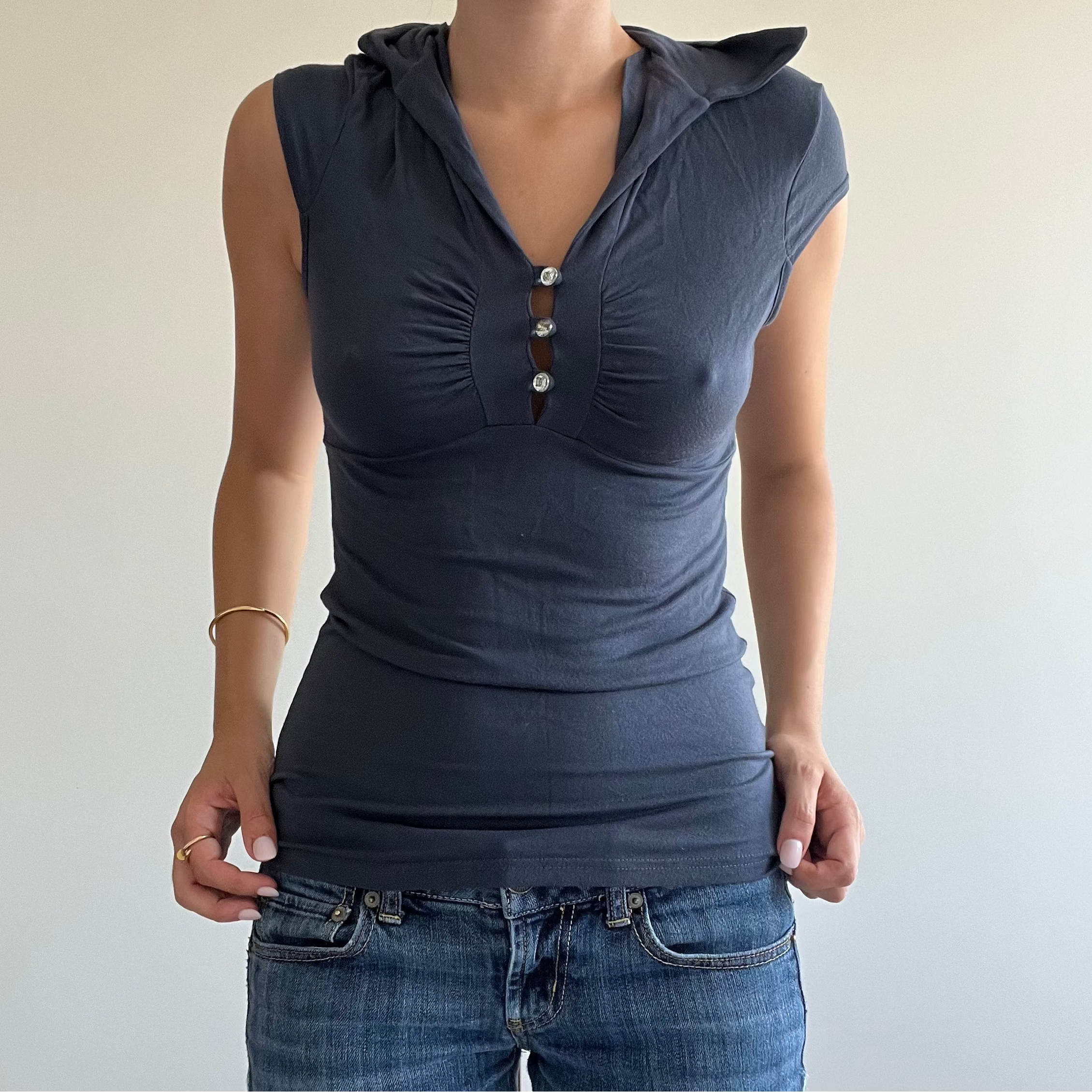 BLUE RHINESTONE TANK