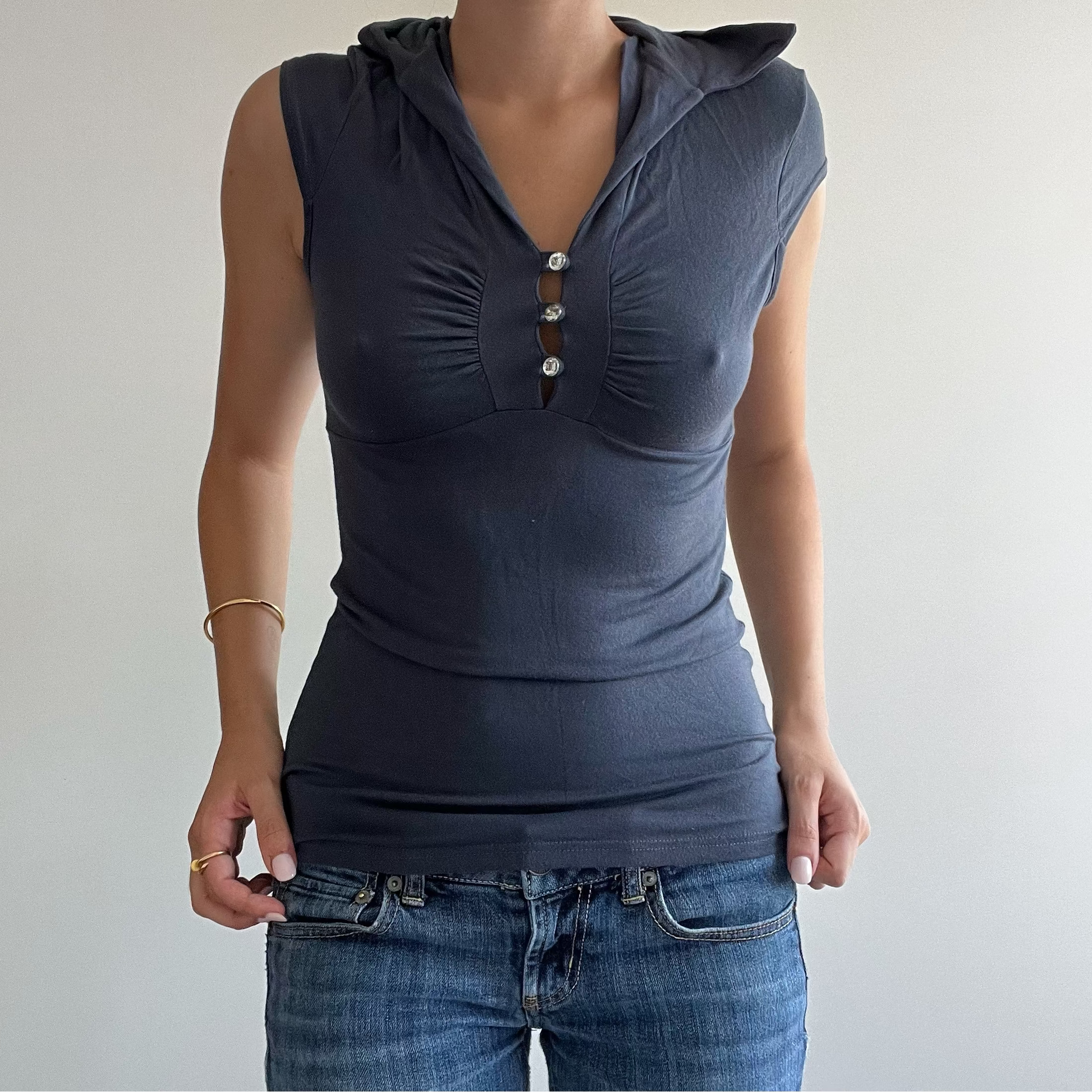 BLUE RHINESTONE TANK