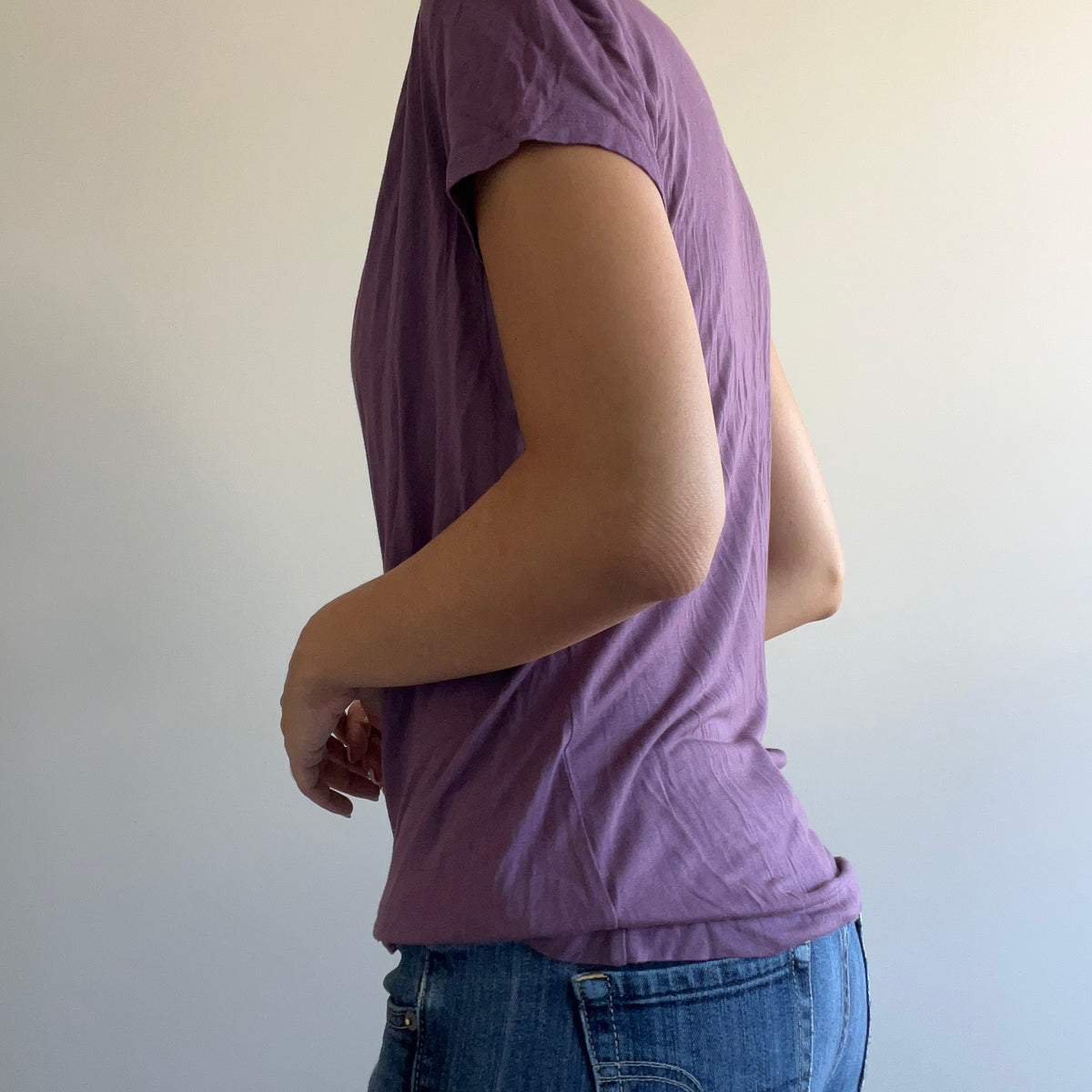 PURPLE COWLNECK TOP