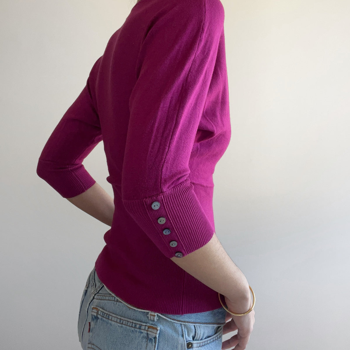 HOT PINK 3/4 SLEEVE