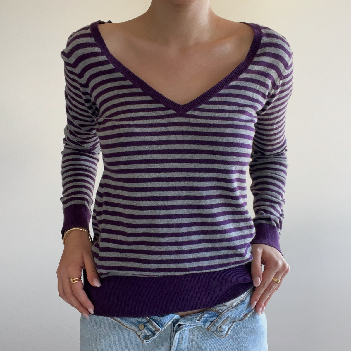 PURPLE STRIPED JUMPER