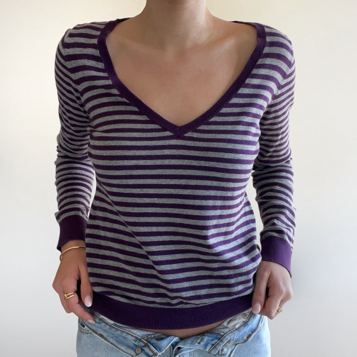 PURPLE STRIPED JUMPER