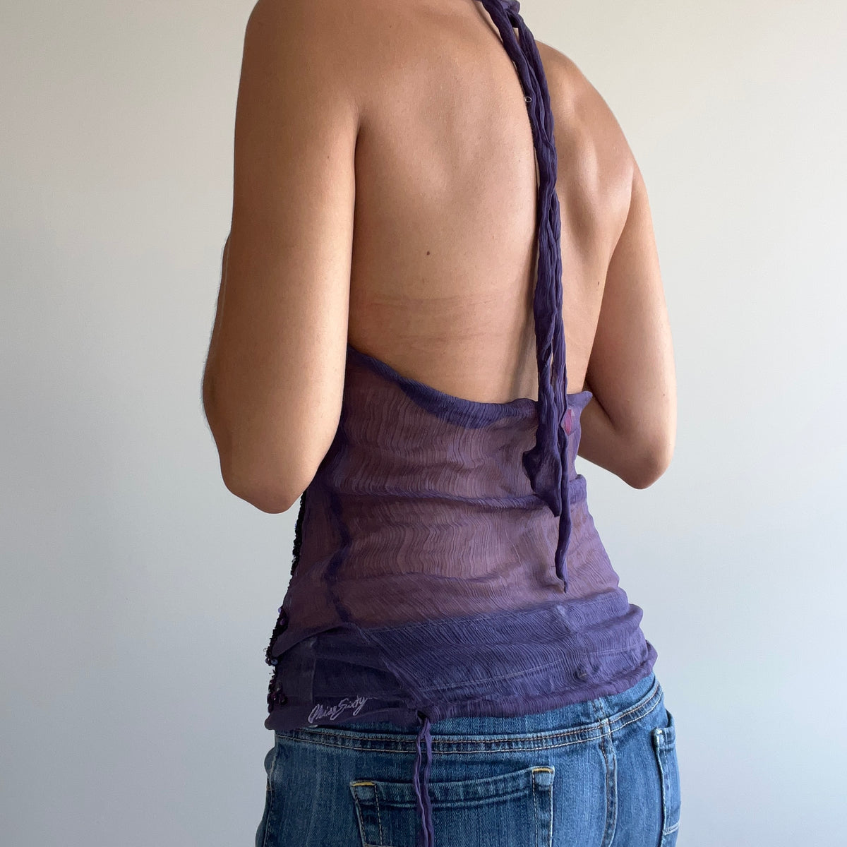 MISS SIXTY SEQUIN HALTER