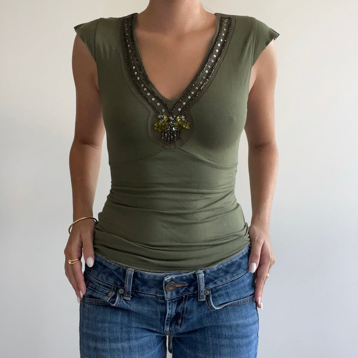 SEQUIN GREEN TOP