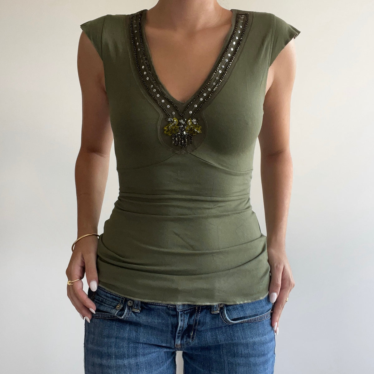 SEQUIN GREEN TOP