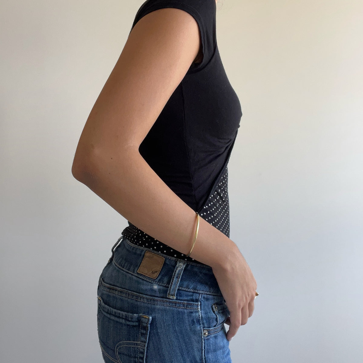 LAYERED POLKA DOT TOP