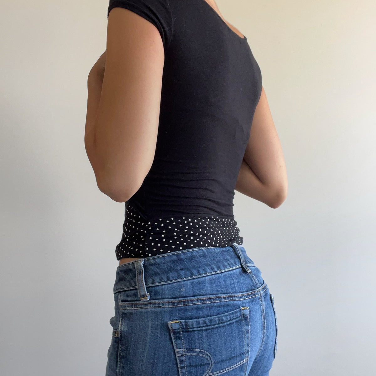 LAYERED POLKA DOT TOP