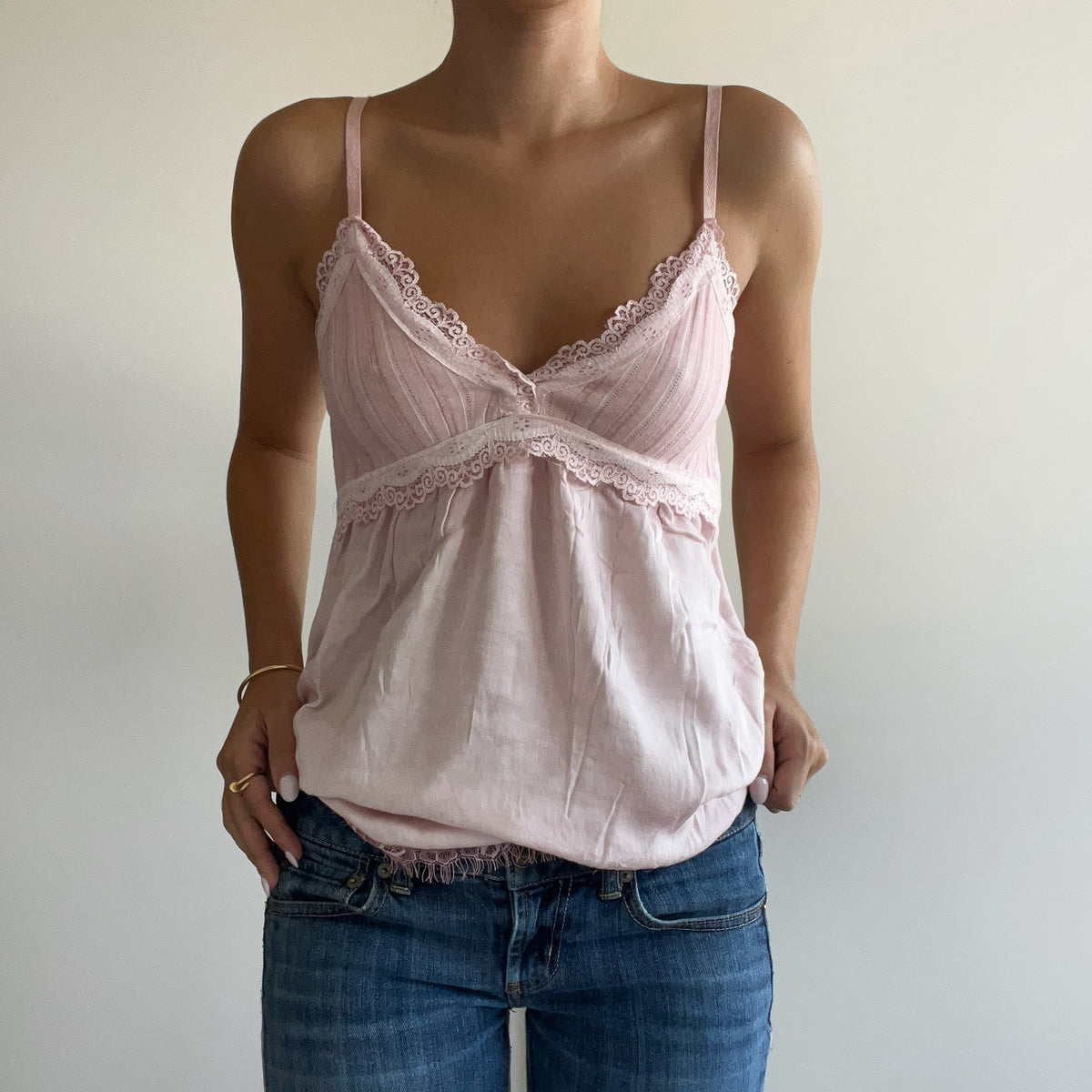 PINK LACE TANK TOP