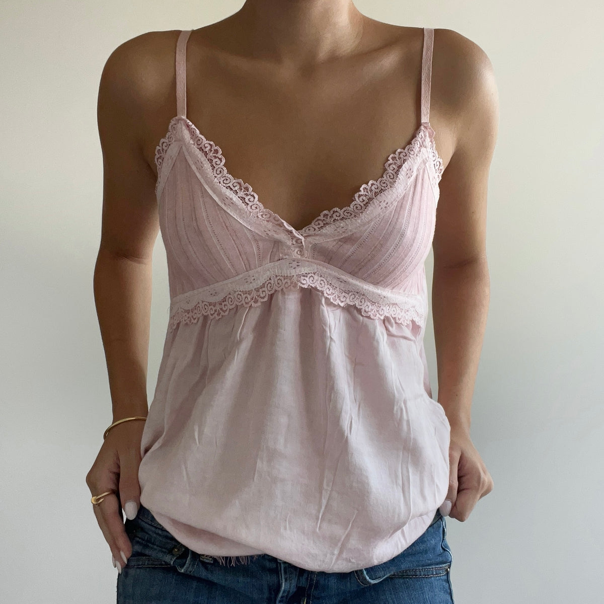 PINK LACE TANK TOP