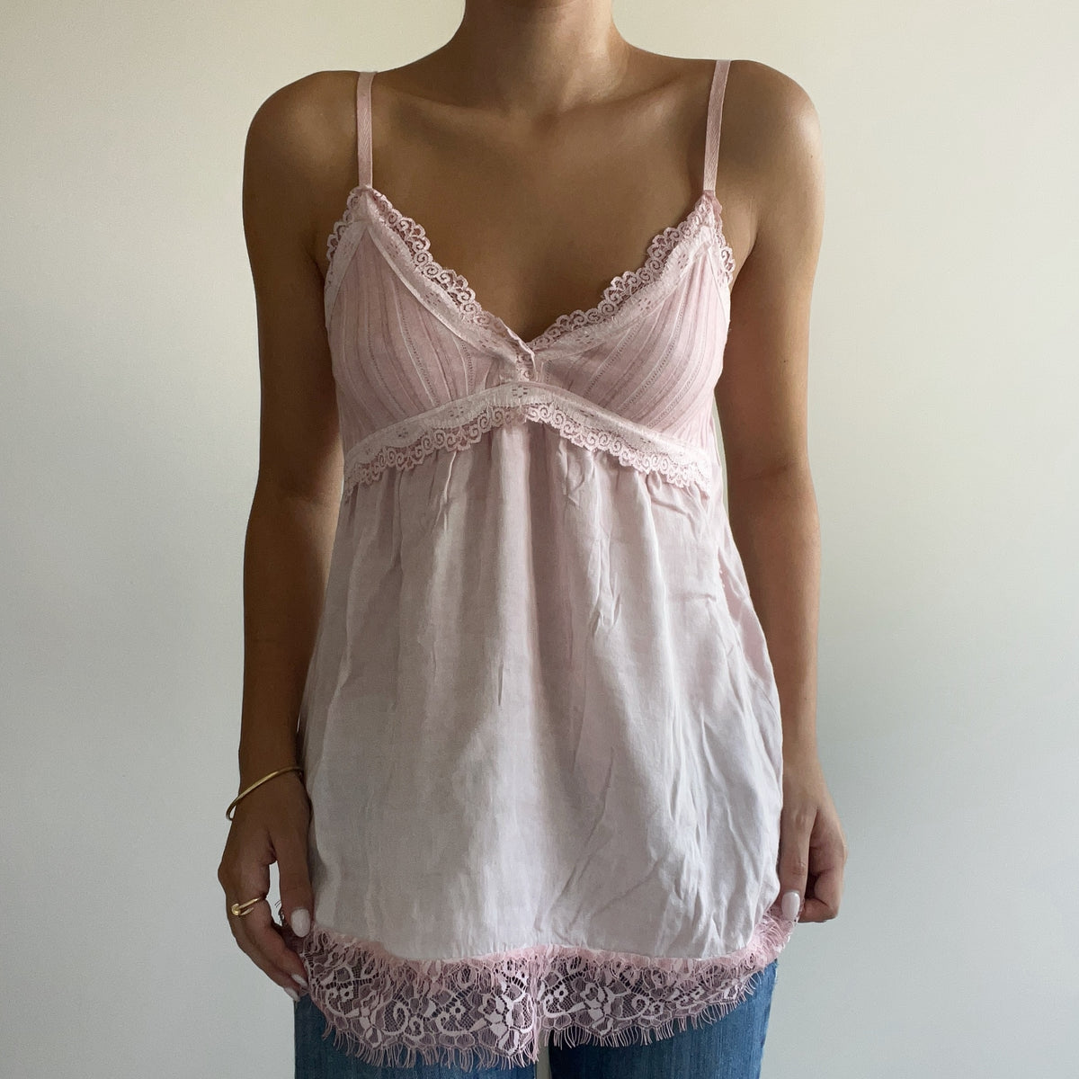 PINK LACE TANK TOP