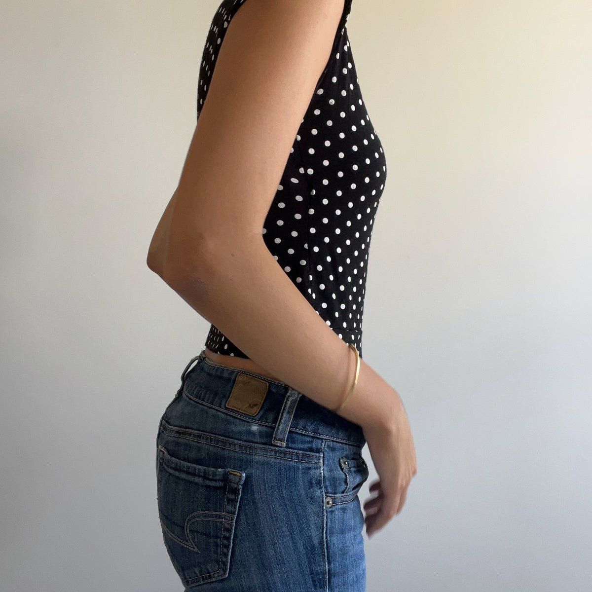 POLKA DOT WRAP TOP