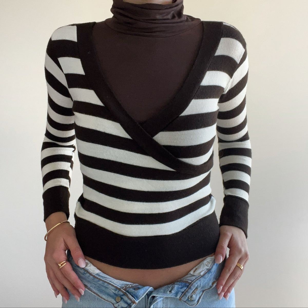LAYERED WRAP LONG SLEEVE