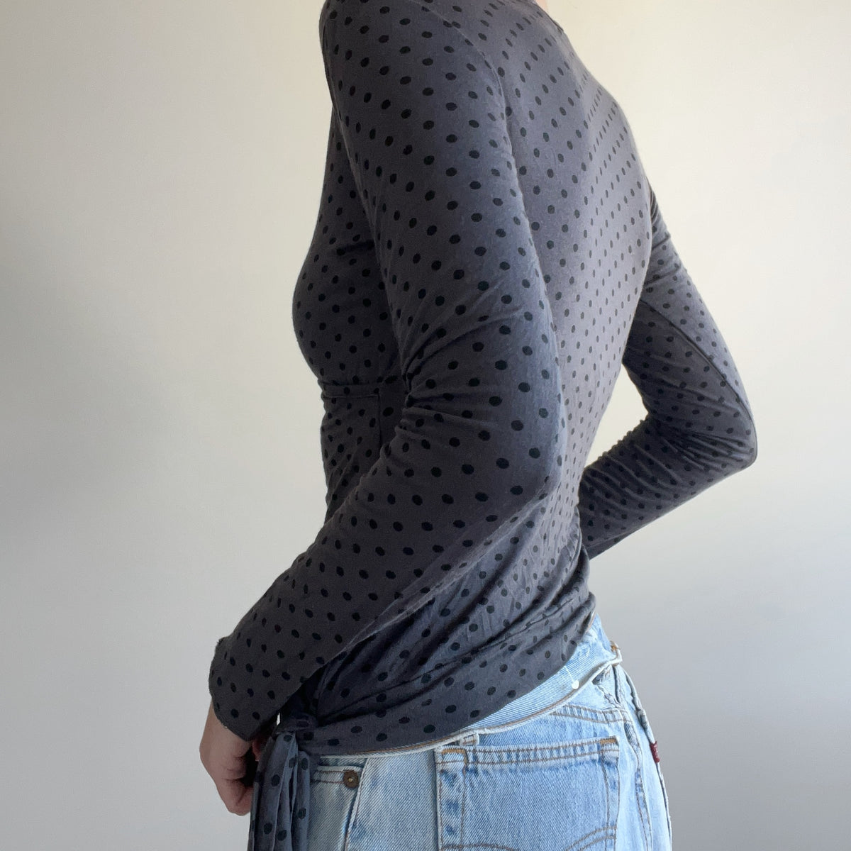 POLKA DOT WRAP TOP