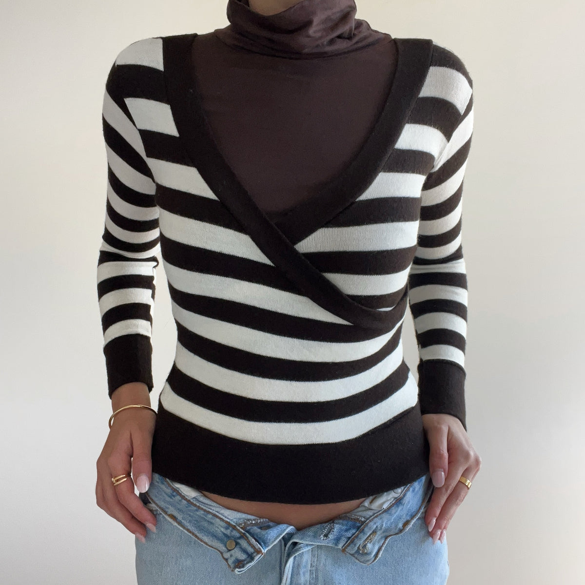 LAYERED WRAP LONG SLEEVE